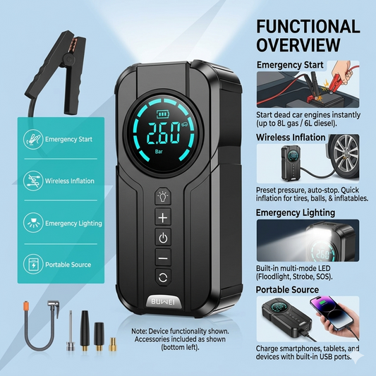 Jump Starter With Air Pump