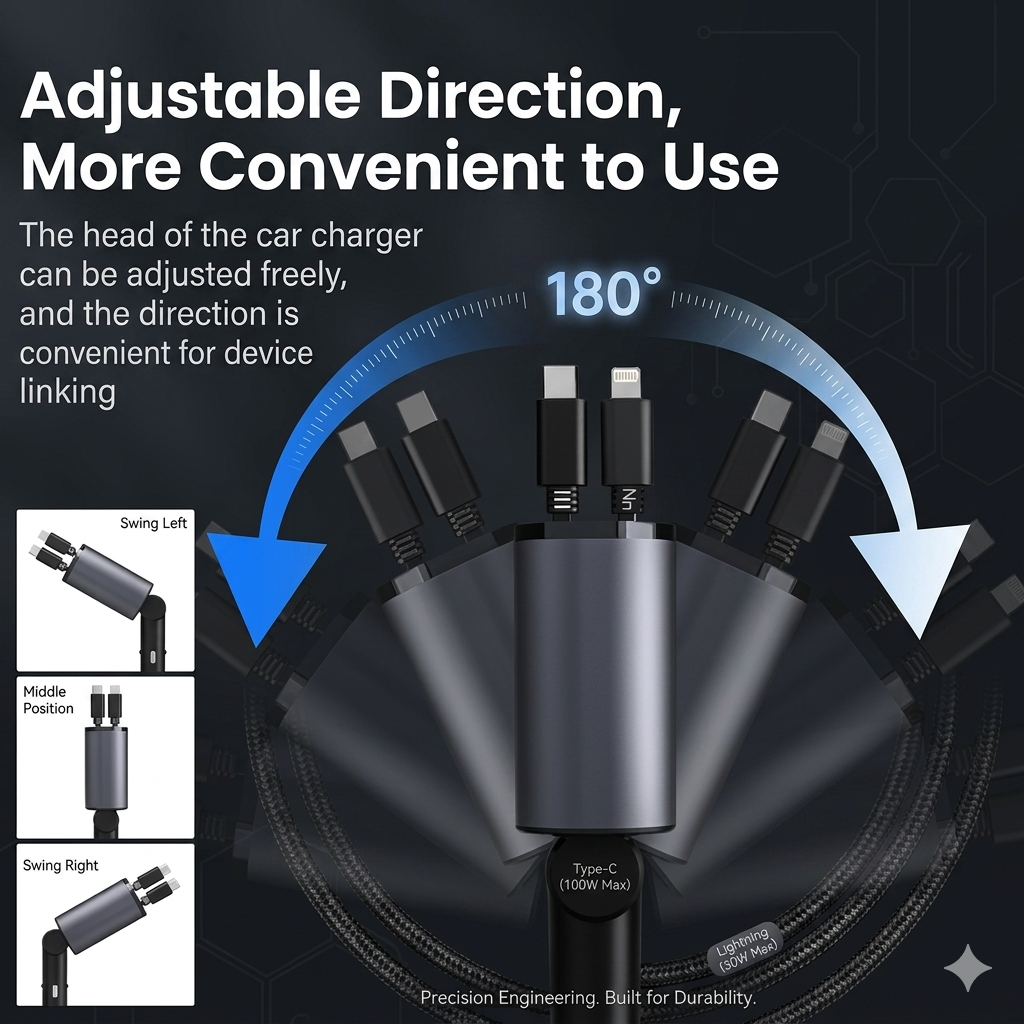 4 in 1 Retractable Charger
