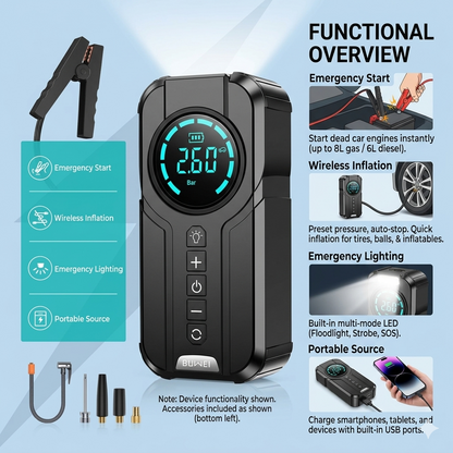 Jump Starter With Air Pump